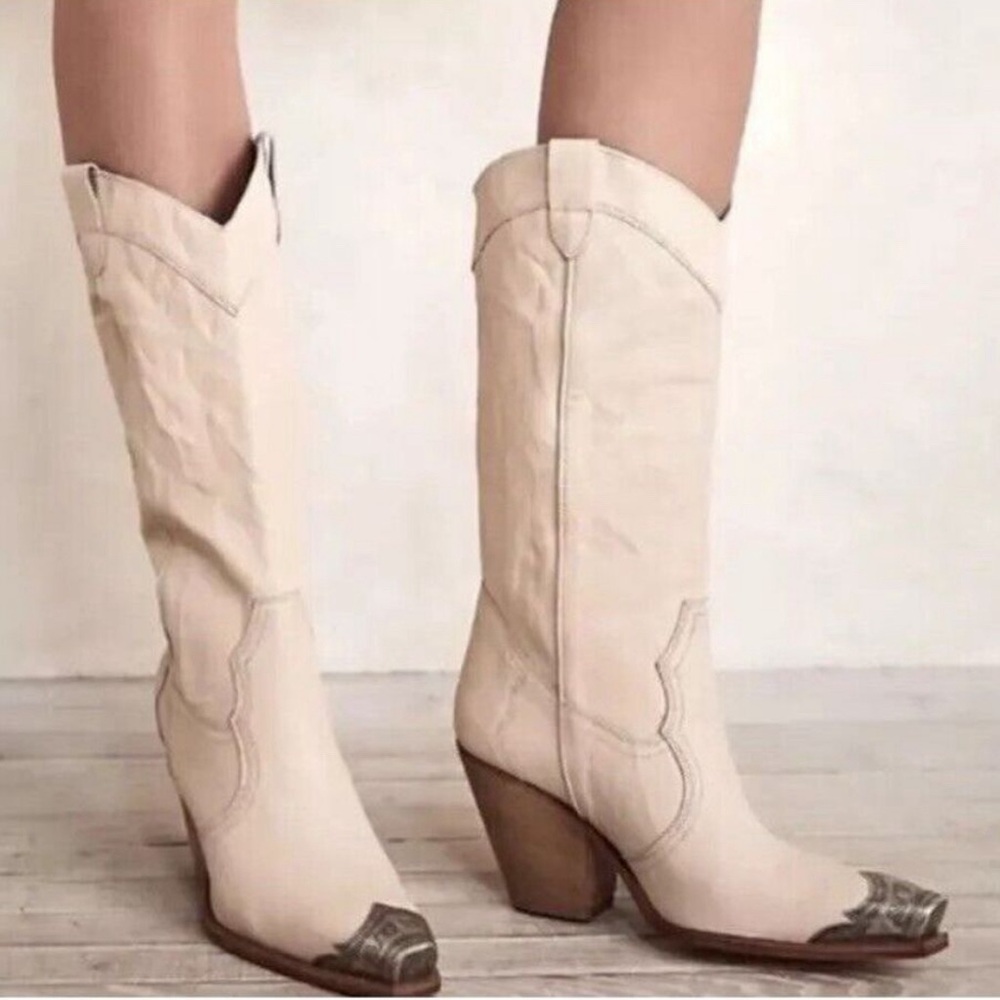 Free People Vero Cuoio Brayden Western Bootie Size Eu 38.